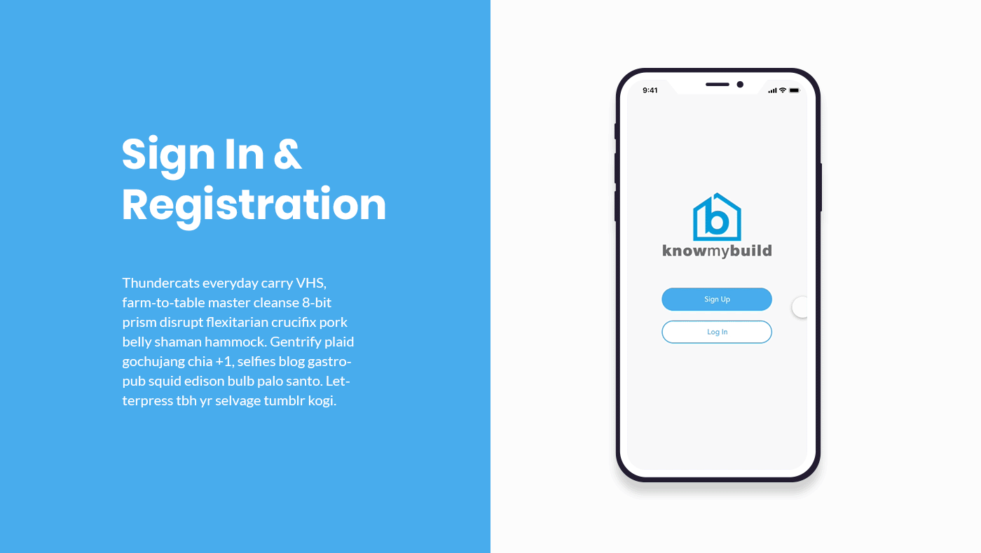 Redesigned app screen